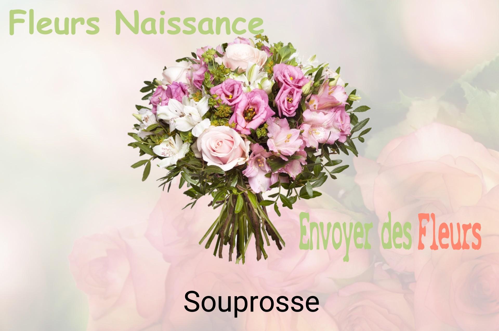 Bouquet de fleurs de naissance livré à Souprosse
